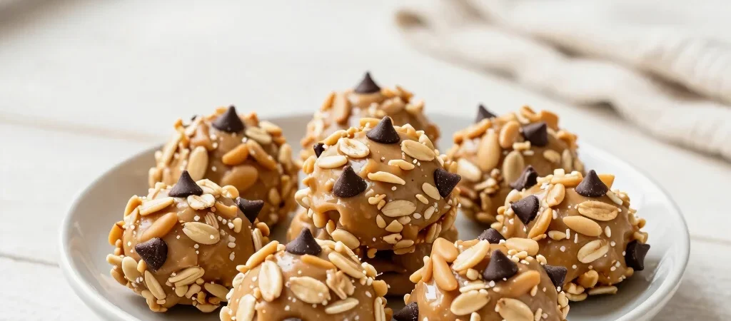 No-Bake Peanut Butter Chocolate Oat Bites